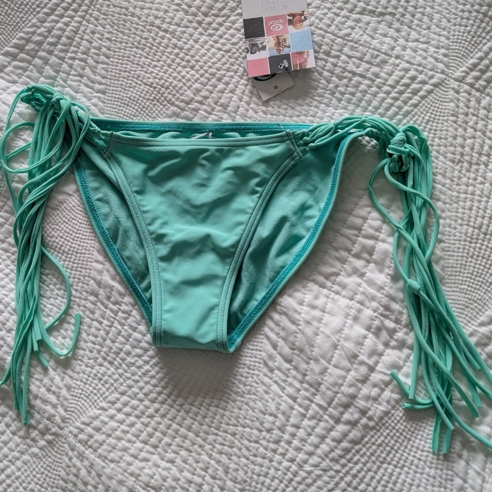 Aqua Fringe Bikini Bottom